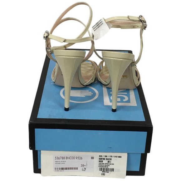 Gucci Women's Vintage Shiny Patent Leather High Heels Sandals DM52 - Picture 8 of 16